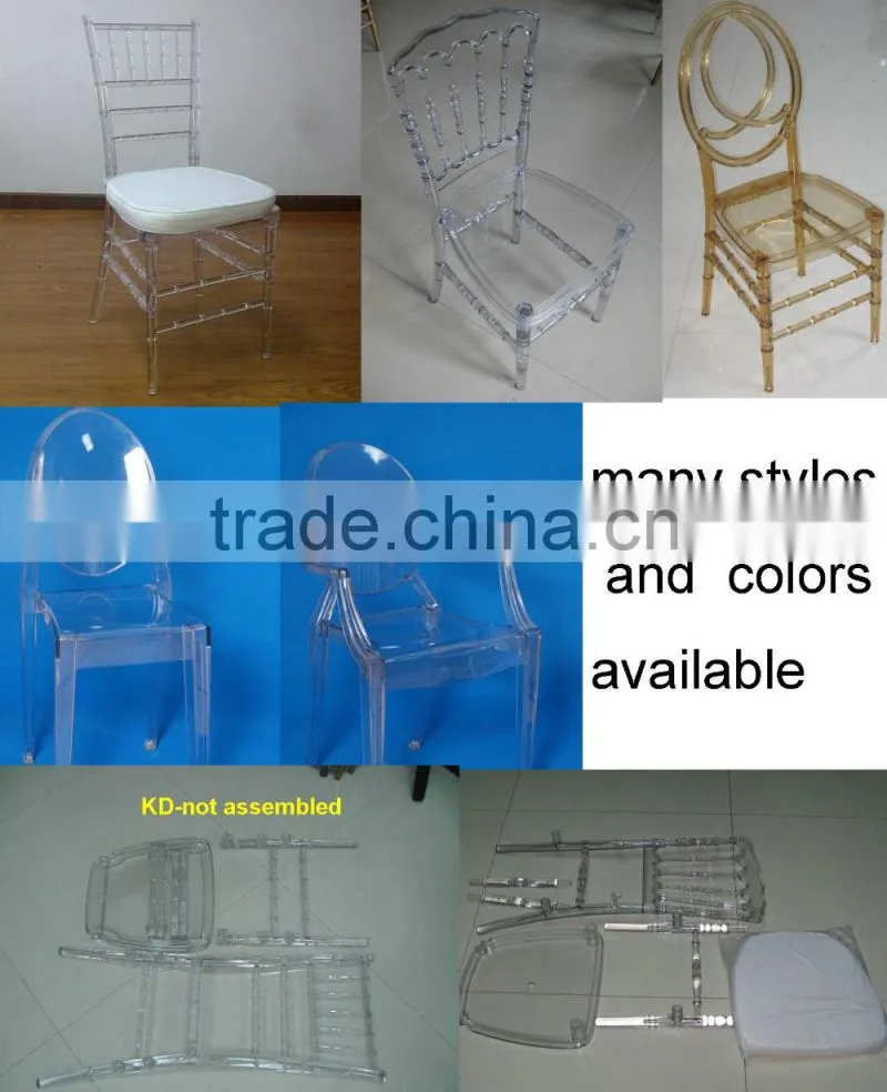 wholesale high quality wedding acrylic chairs transparent napoleon chairs