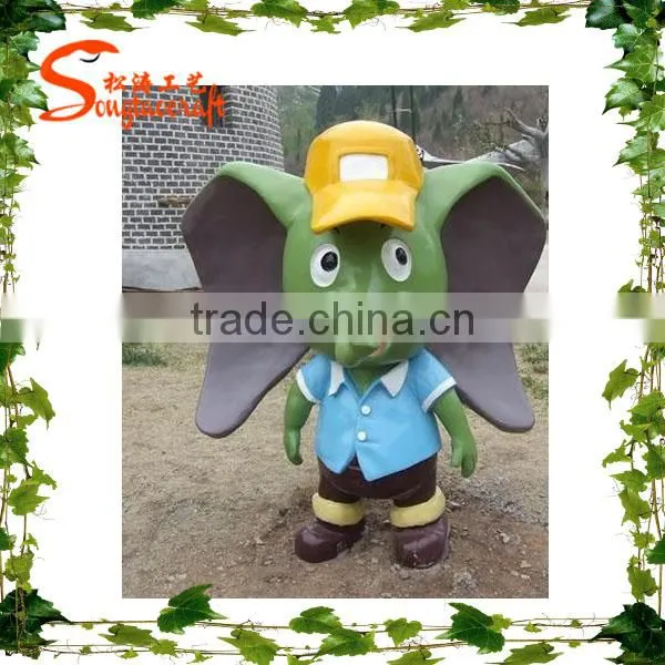 Customized artificial cartoon statue fiberglass cartoon artificial statue
