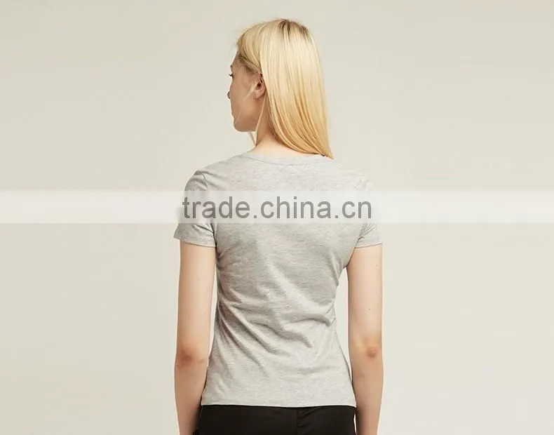 2017 new collection custom fashion t-shirt summer woman sports printing cotton t-shirt