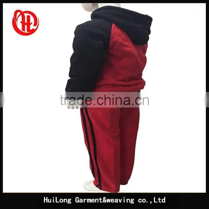 boys 100% polyester fleece clothing set children casual apparel