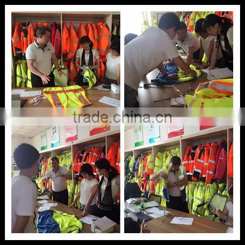high visibility reflective pvc safety rain jacket