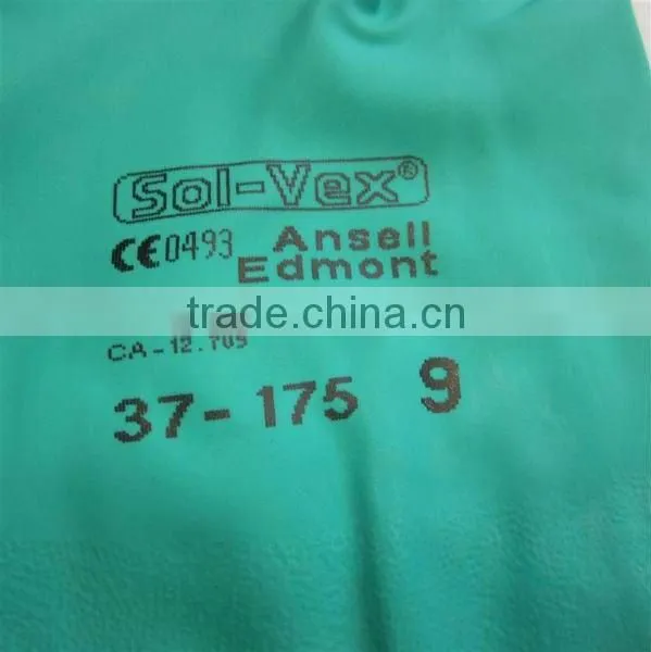 CE Certifiled Nitrile gloves chlorinated outside gloves chemical resistant gloves
