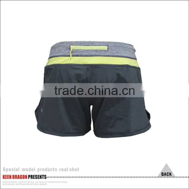 Ladies quick dry gym fitness 4 way stretch crossfit running shorts