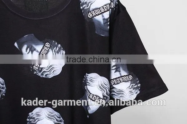 High Quality Full Sublimation T shirt with Statue Digital Print T shirt for Unisex