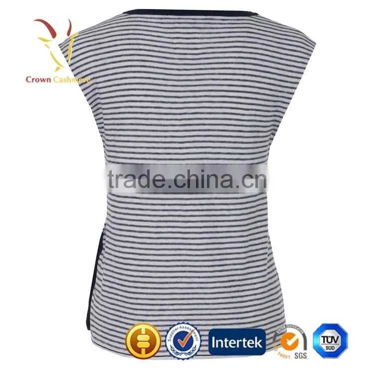 Short Sleeve Long Dress Pattern Knitted Cashmere Sweater