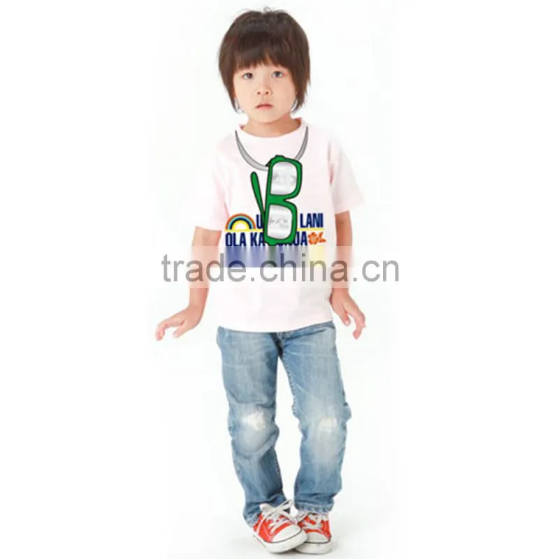 Boy tshirt children with glasses printing