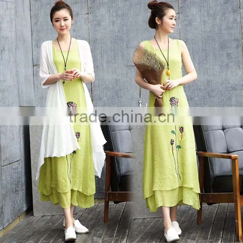 Z&M linen long dress woman linen dress dress linen