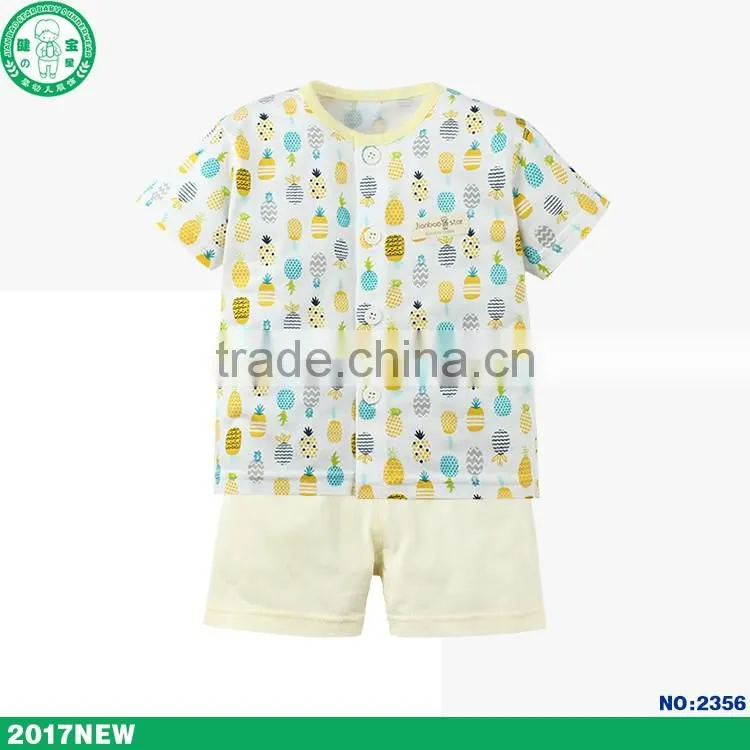 Summer short sleeve newborn baby clothes set