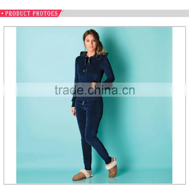 New design cotton printing ladies suit ,tracksuit custom