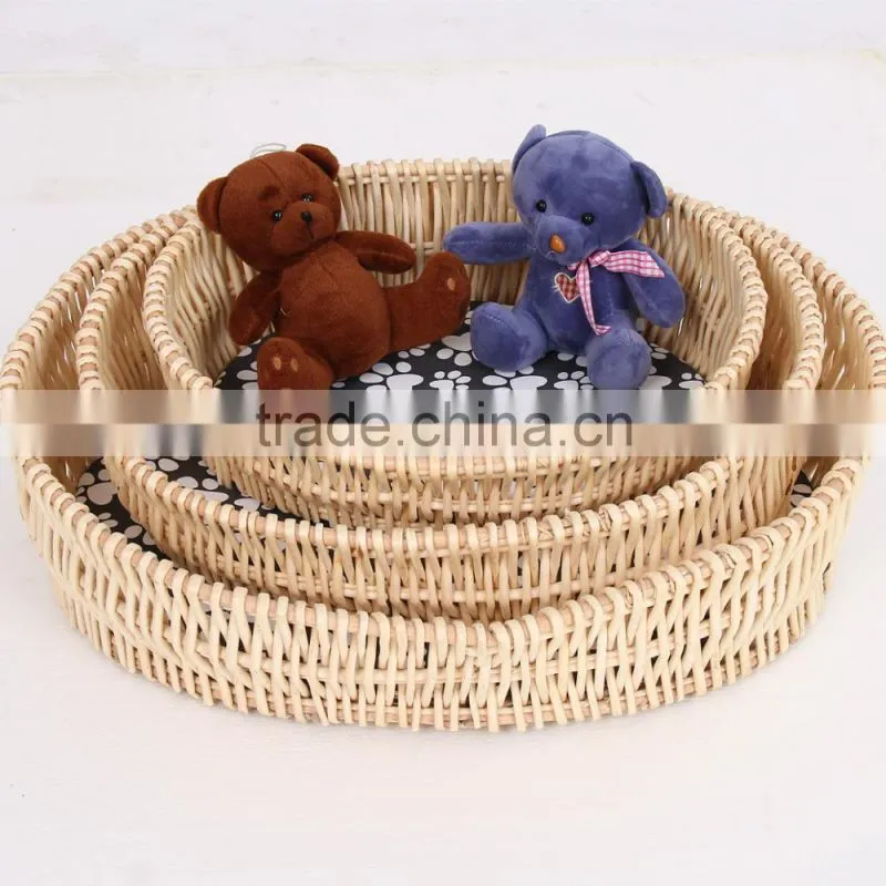 Exquisite workmanship rattan dog cat bed Pure hand to build with cushion