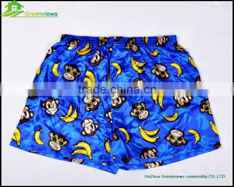 Custom Satin Boxer Shorts men 100% Silk Boxer Shorts boys shorts Sleepwear Wholesale GVYL0018