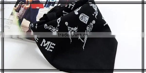 Skeleton Printing Cotton Men High Quality Handkerchiefs
