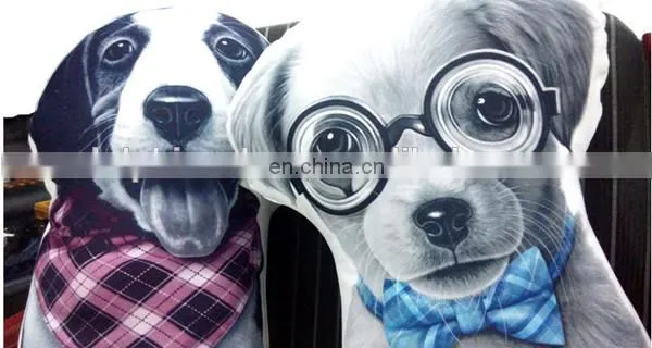 2016 Fashion cheap plush 3d printing home decorative dog pillow