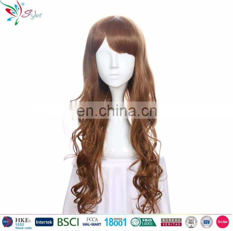 Styler Brand 24" light blonde wig long big wavy hair women cosplay party costume blonde wig
