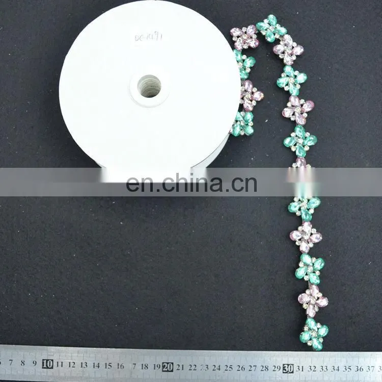 bling bling decorative rhinestone trim/rhinestone chain trim
