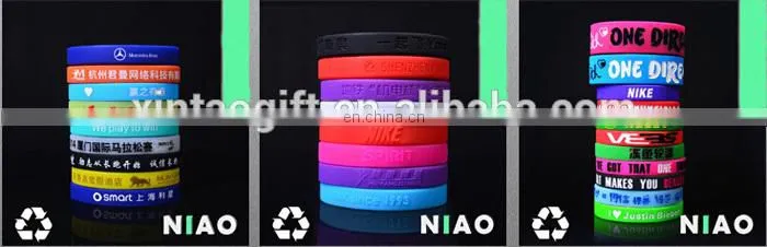 Printed Technique Europe Regional Feature glowing silicone bracelet