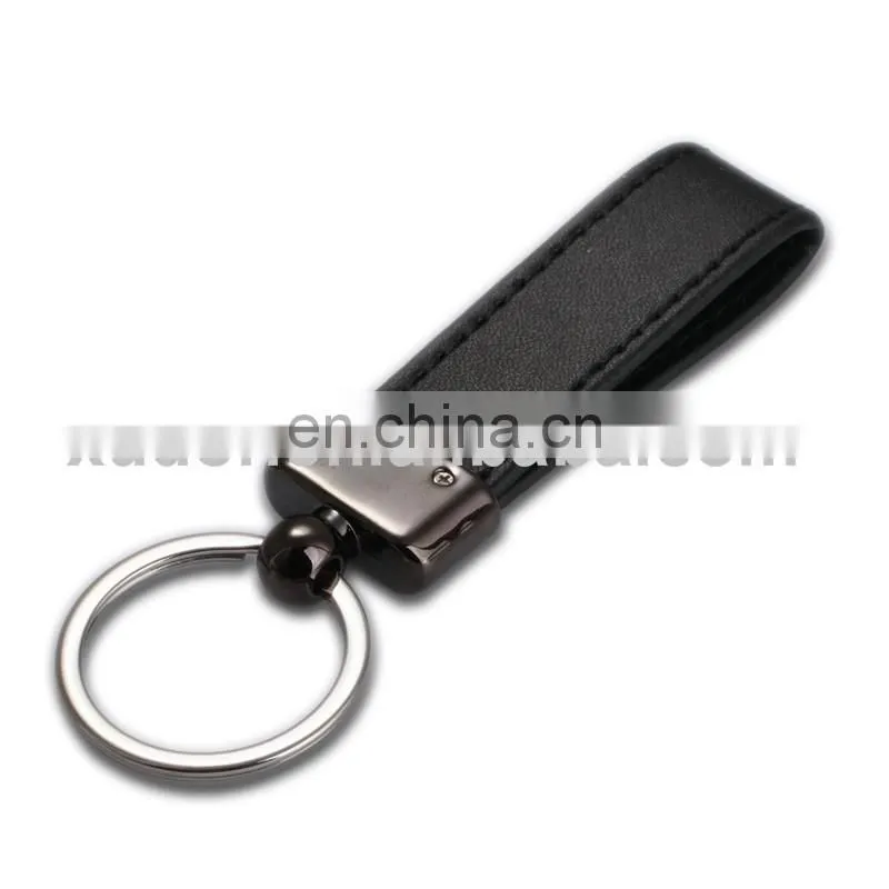 Belt Loops Black Leather Keychain