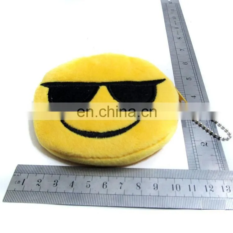 30 styles of creative plush emoji coin purse