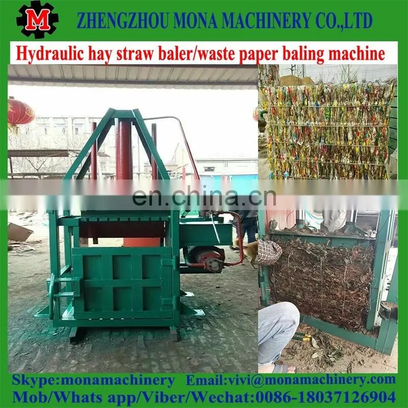 semi automatic vertical hydraulic cardboard baling press machine