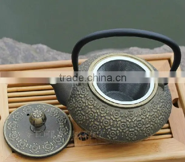 Golden Cast Iron Teapot 800ml