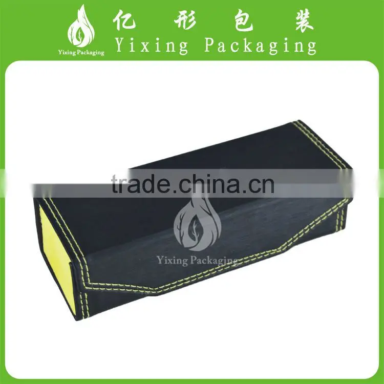 Alibaba box pu artificial leather foldable living box for glasses