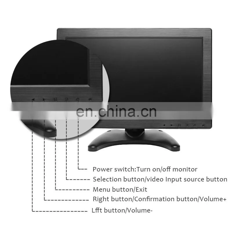 12 Inch Industrial Display Hd LCD LED 12v Widescreen Touch Screen Monitor