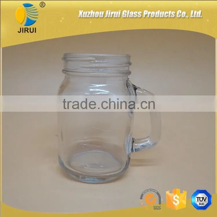 120ml small glass mason jar with holder for liquid