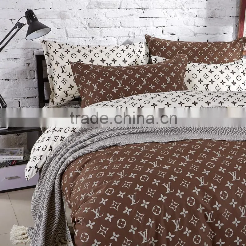 UK style 100%cotton bed set duvet cover cheap printed twill fabric OEM 100%cotton bed sheets