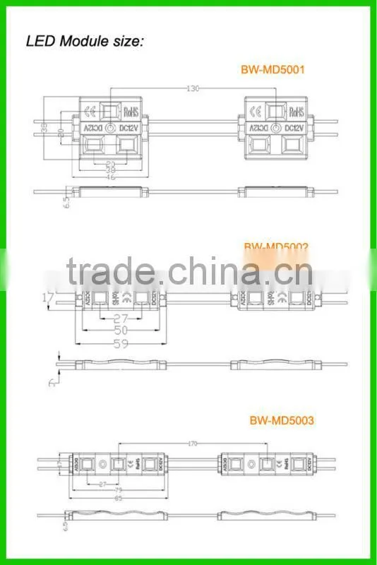 Waterproof cree LED Module 5730,90lm/W Cree led Module 12V