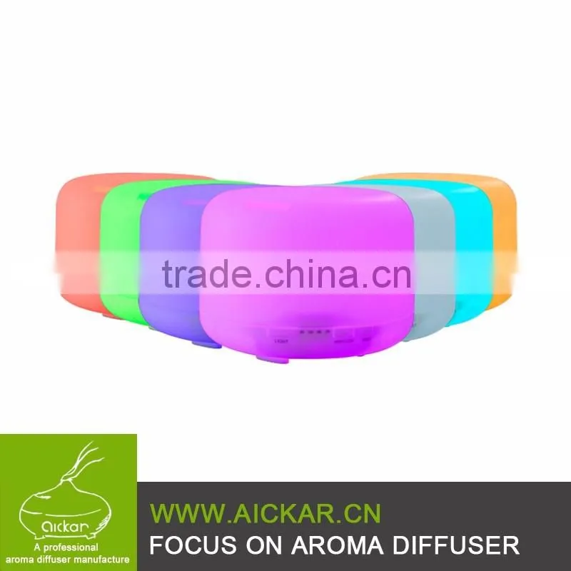 500ml Aromatherapy Essential Oil Diffuser Ultrasonic Air Humidifier with 4 Timer Settings 7 LED Color Changing Lamps