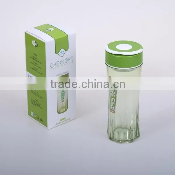0.45L green plastic sport water bottle for students