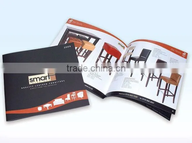 Saddle stitching A4 offset popular design printing catalogs