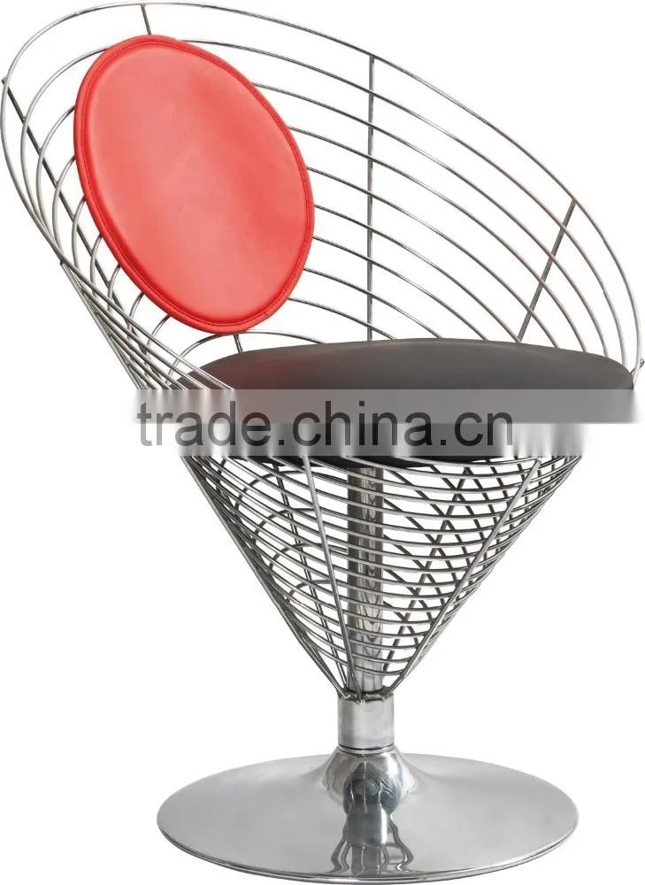 Unique appearance famous design Wire Cone Chair with soft pad replica coffee/dining chair