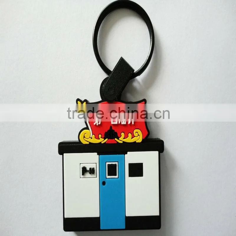 3D cartoon soft PVC keychain for kid gifts, OEM PVC key rings