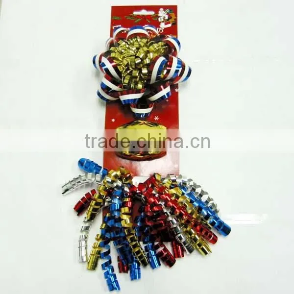 Colorful SP Metallic curly ribon bow for decorations or chrismas packing,gift packing decoration bow