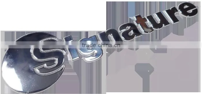 Famous brand metal label design, custom manual exquisite metal letter sticker for furniture,household appliances