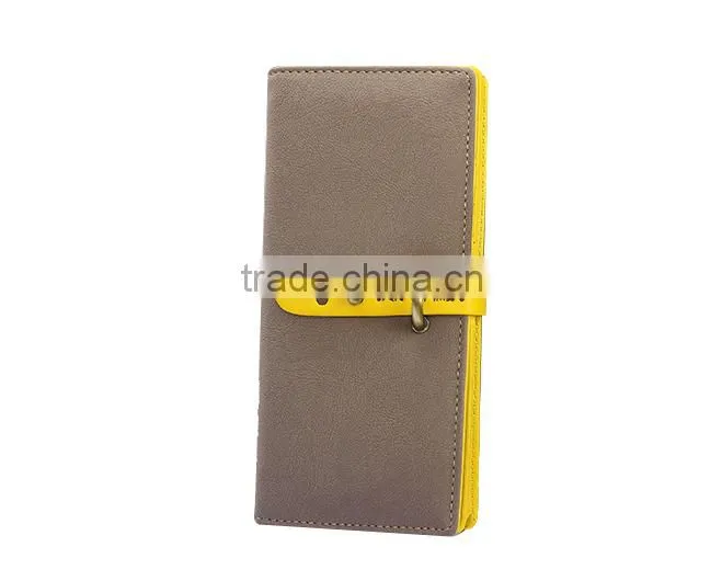 PU leather long women wallet