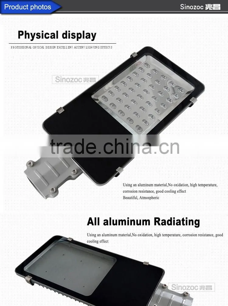 Sinozoc High lumen led street light housing outdoor waterproof ip65 aluminum led street lamps led for highway and road lighting