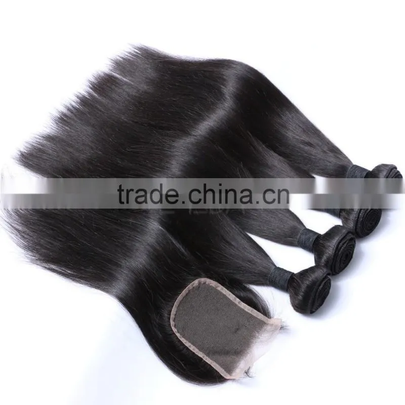peruvian straight hair bundles with closure