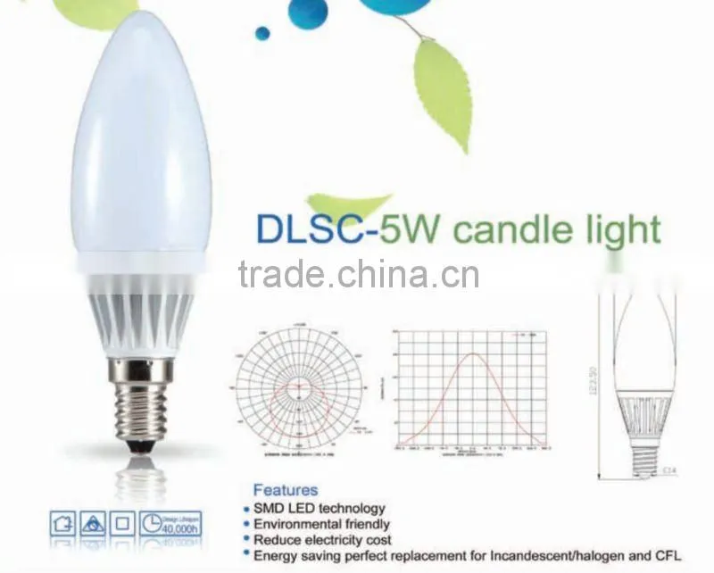 flame LED candle light E14 5W