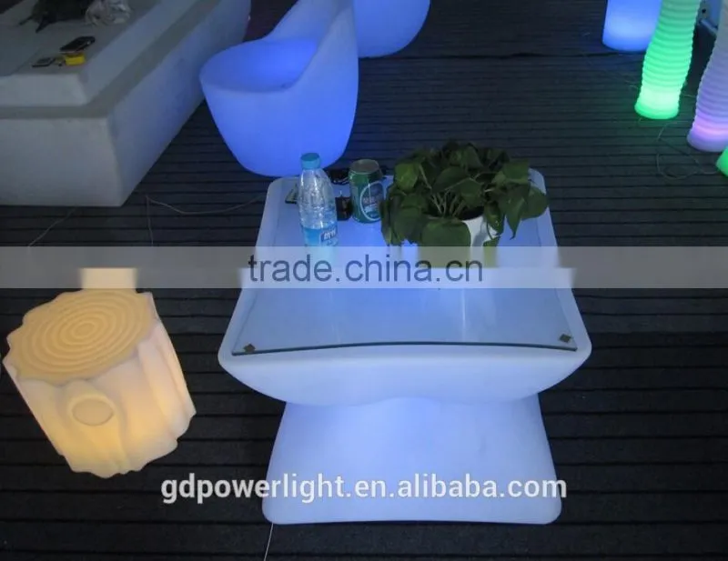 PE Plastic Bar Table with LED light and remote T003