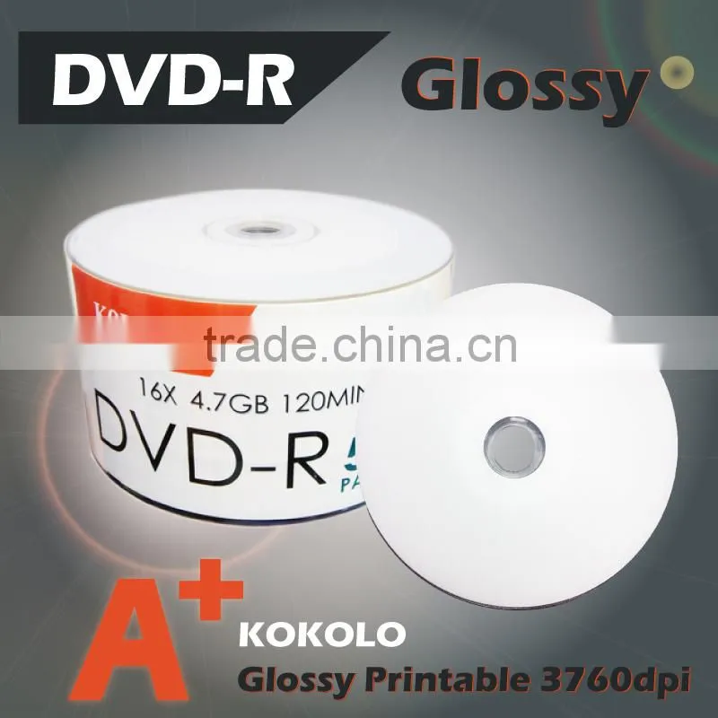 Taiwan A+ Glossy Printable DVD-R 16X, dvd-r 4.7, inkjet media