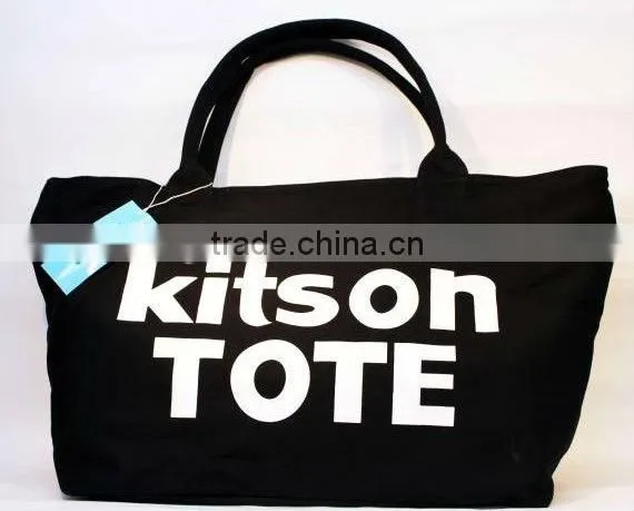 2016 cotton black tote bag