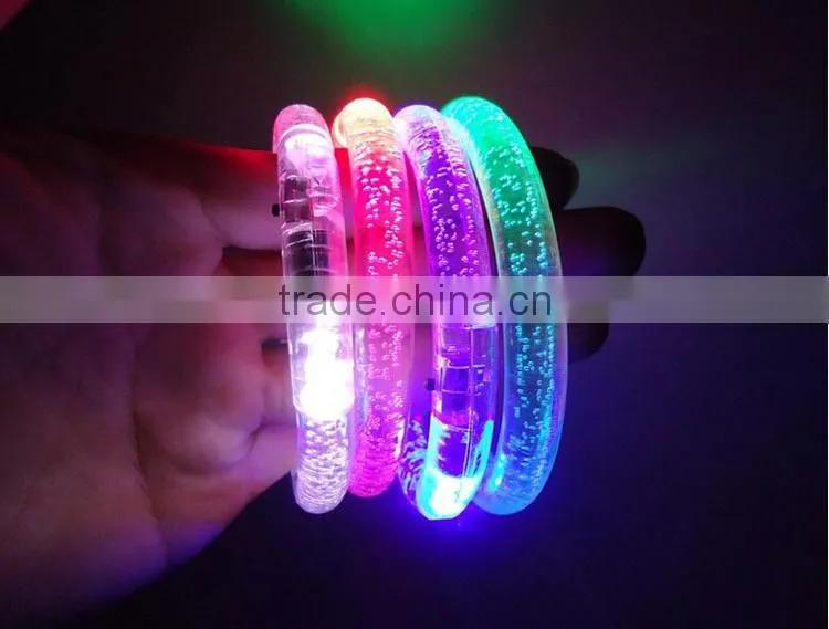 Cute!!! Soft Jelly Light Up LED Bracelets Bangle Wristband Party Favors For Children Kids Children'Day Christmas Wedding