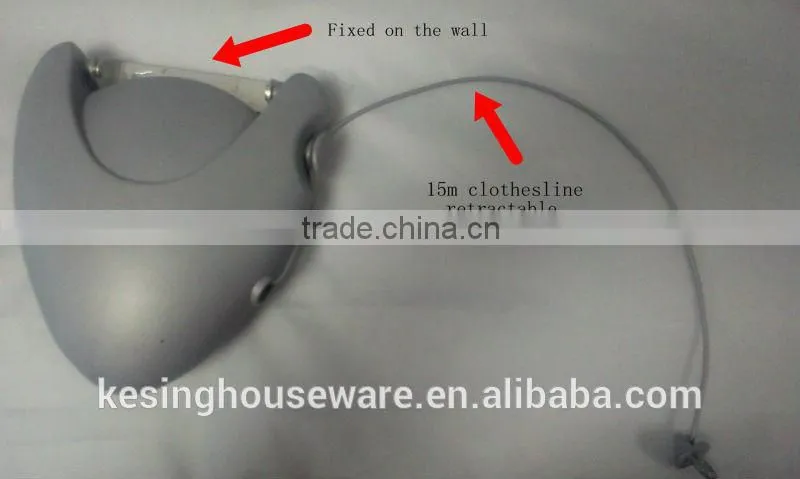 ABS plastic shell and PVC line retractable clothesline rope