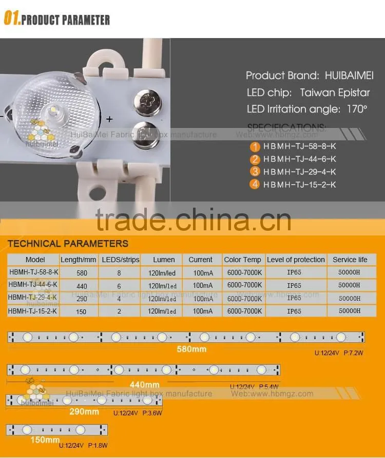 big size backlight led strip smd3030 for advertising light box