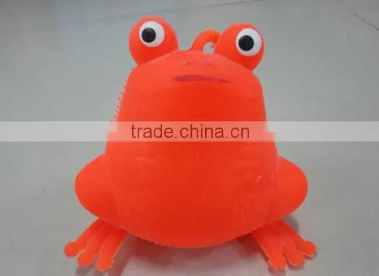 Soft luminous frog toy,light emitting inflatable ball,sports toys for baby