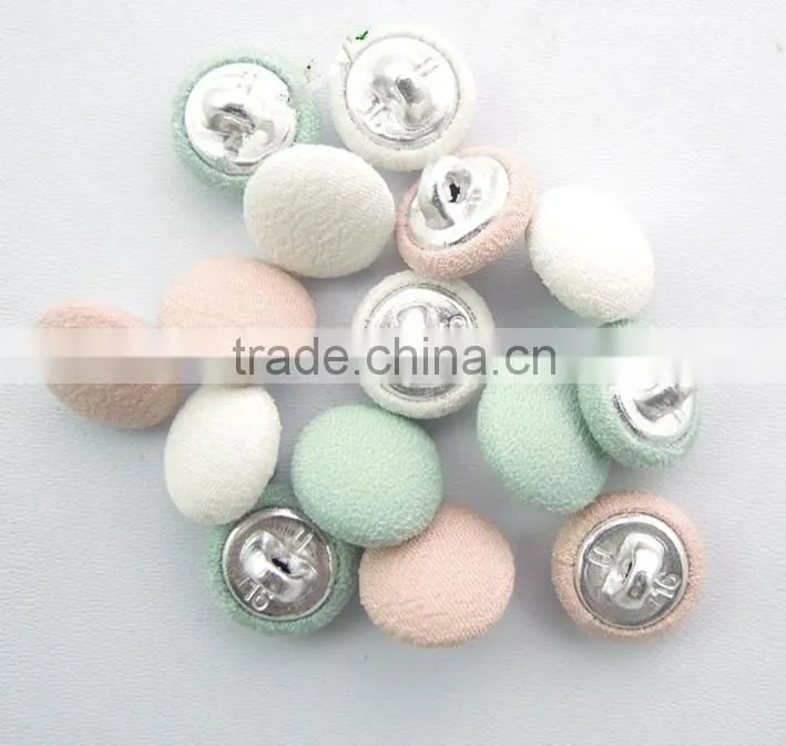 Aluminium material Backing Fabric Covered Shank Button -- F1552