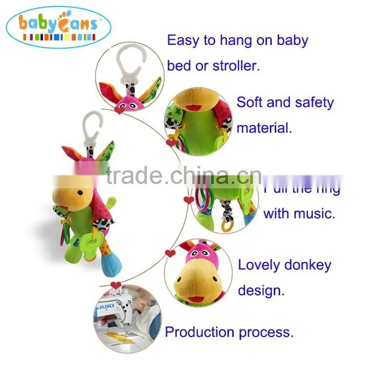 Babyfans baby learning toy educational plush toys lovely baby teething toys animal shaped bells