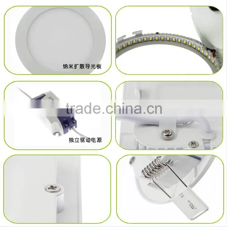 Ultra-thin LED panel lights 15w 1350LM Round Mini Dimmable LED Ceiling Light 185mm Hole Size